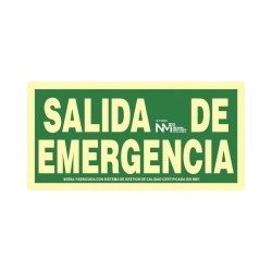 PLACA SALIDA EMERGEN PVC...