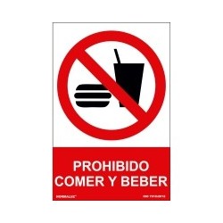 SEÑAL PROHIB COMER Y BEBER...