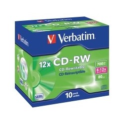 PK10 CD-RW VERBATIM 80'...