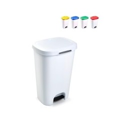PAPELERA PEDAL 50L BLANCA...